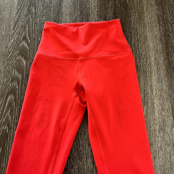 EUC Lululemon Wunder Train High-Rise Crop 23” Leggings Hot Heat Red Size 2 Train - Picture 14 of 15